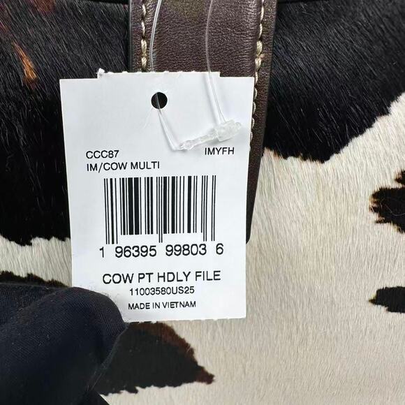 Coach Hadley Convertible Crossbody Bag With Cow Print And Tassel CCC87 New - Picture 8 of 10